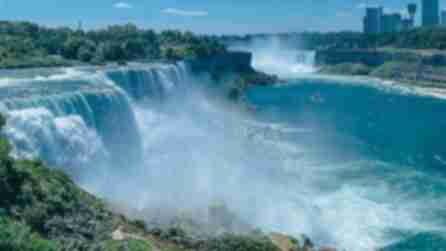 View of Niagara Falls on a sunny day