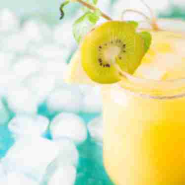 Summer cocktail in front of pool