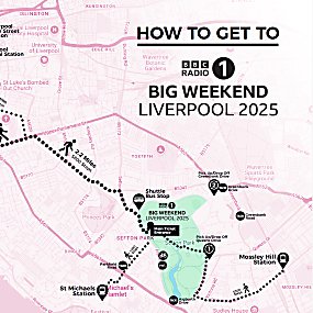 A pink map of Liverpool