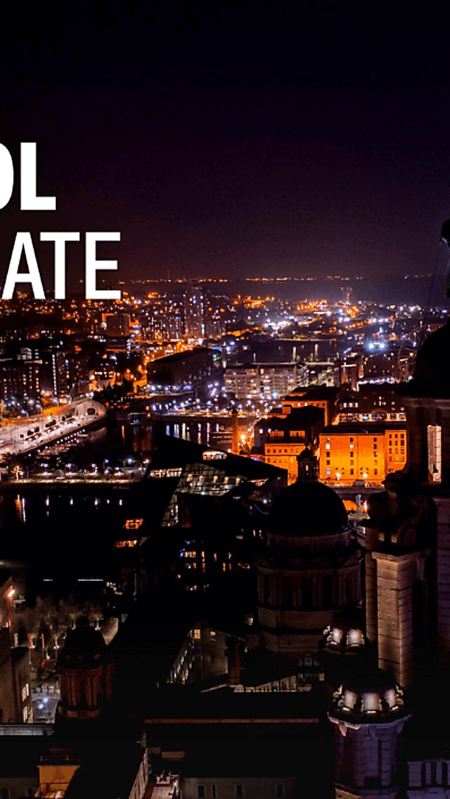 An image of Liverpool City Centre from above with text on the image that says 'LIVERPOOL THE ULTIMATE SETTING'.