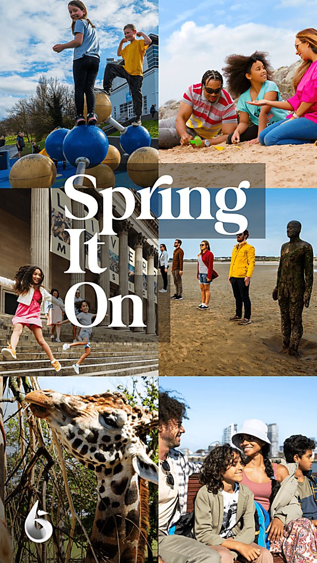 Spring it on. A collage of people enjoying days out across Liverpool City Region
