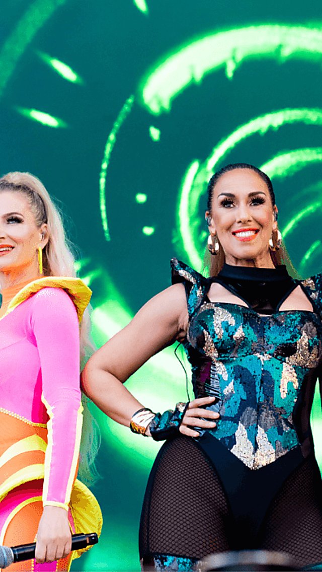 The Venga Boys on stage in Liverpool during Eurovision 2023.