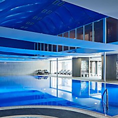 The swimming pool in Formby Hall Golf Resort and Spa