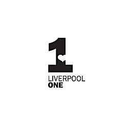 The number one with a heart outline in the 1 and the words 'Liverpool One'
