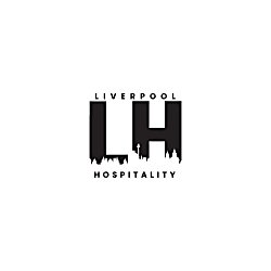 A capital L and H with the skyline of Liverpool mapped into the letters. The words Liverpool Hospitality