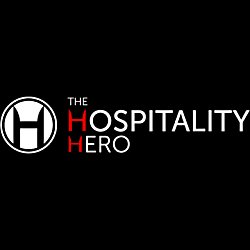 The Hospitality Hero logo with two red H's at the beginning of the words 'Hospitality Hero' with the other letters in white text.