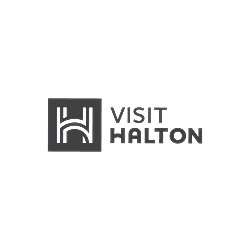 A logo that says Visit Halton in black text with a white background.