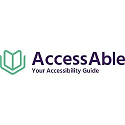 AccessAble logo in purple text with a green outlined book on the left of the logo.