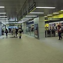 Inside Liverpool Central Station on the concours
