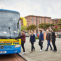 People getting on board the magical mystery tour