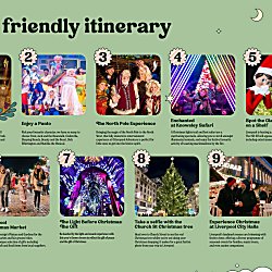 An itinerary with ten different things to do at Chrsitmas in Liverpool.