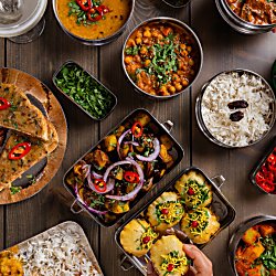 A selection of indian street food