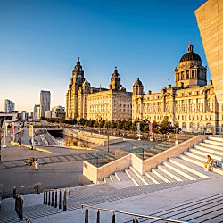 Liverpool Pier Head in the Sunshine