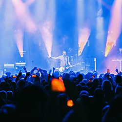A crowd at a music event