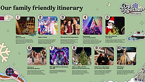 An itinerary with ten different things to do at Chrsitmas in Liverpool.