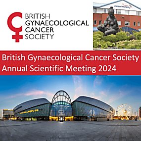 British Gynaecological Cancer Society Annual Scientific Meeting 2024 graphic with the Liverpool Womens Hospital and ACC Liverpool