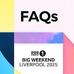 The text BBC Radio 1 Big Weekend 2025 on a multi coloured background.