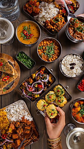 A selection of indian street food