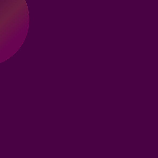 A purple background with a light pink circle in the top left corner.