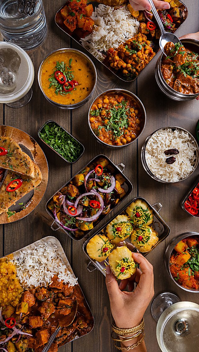 A selection of indian street food