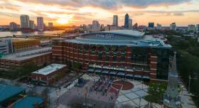 VyStar Veterans Memorial Arena exterior aerial