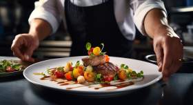 AdobeStock_641289935 - Chef with plate of food