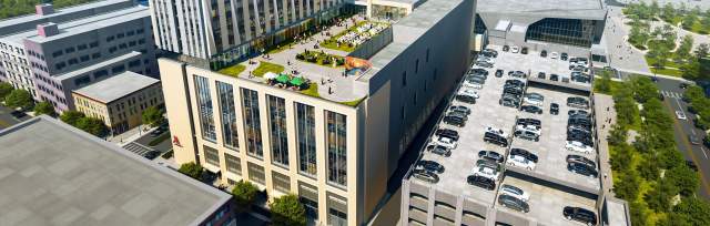 Aerial East Rooftop