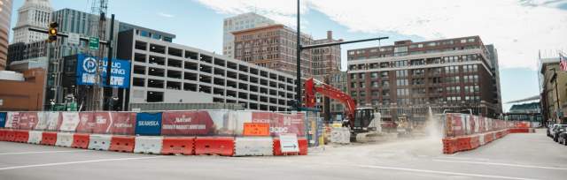 Hotel Construction Pedestrian View Sep. 2026