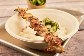 Savor the smoky, savory goodness of our Yakitori, featuring skewered and grilled chicken, bursting with flavor in every bite