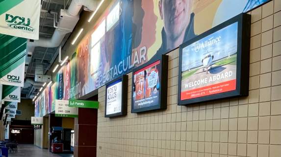 Backlit Arena Concourse Signage