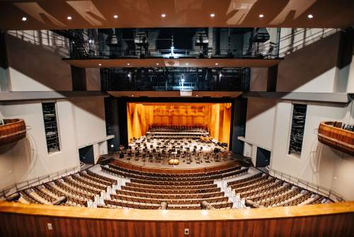 River Center Theater Stage Orchestra