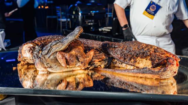 Catering Display of an Alligator