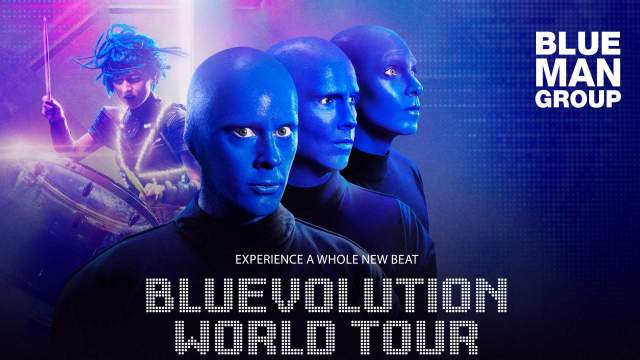 The Blue Man Group performing March 20-22, 2026 at The Buddy Holly Hall in Lubbock, TX