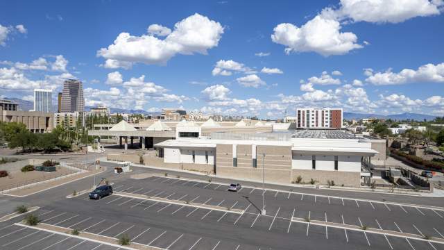 Tucson Convention Center image showing parking in Lot B
