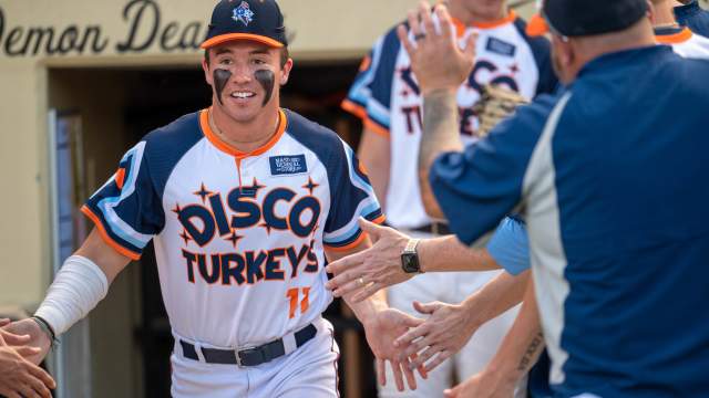 Carolina Disco Turkeys baseball player taking the field