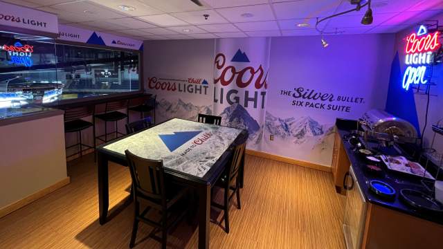 Coors Light suite at the Mohegan Arena