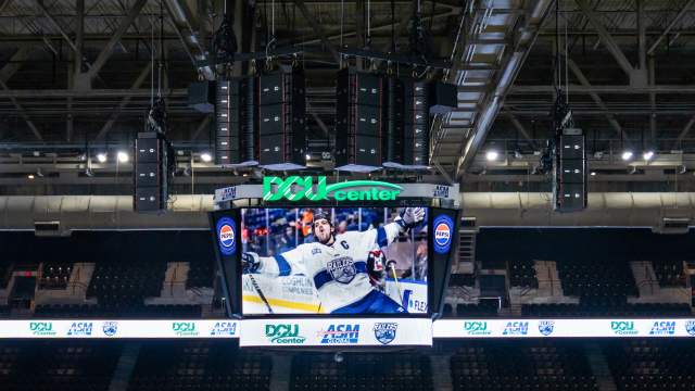 DCU Center video display board and new speakers