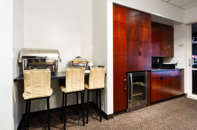 Catering setup in suite