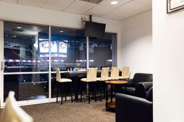 Inside a suite at Dignity Health Arena