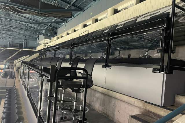 The executive tables at Dignity Health Arena