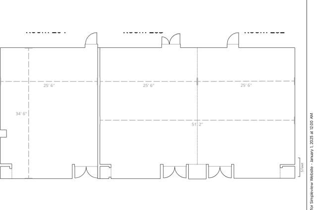 Rooms 202 - 204 Floorplan