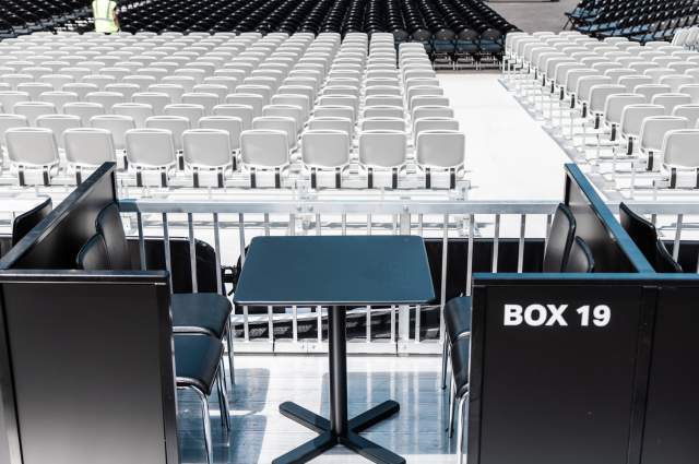 Box suites at F&M Bank Amphitheater