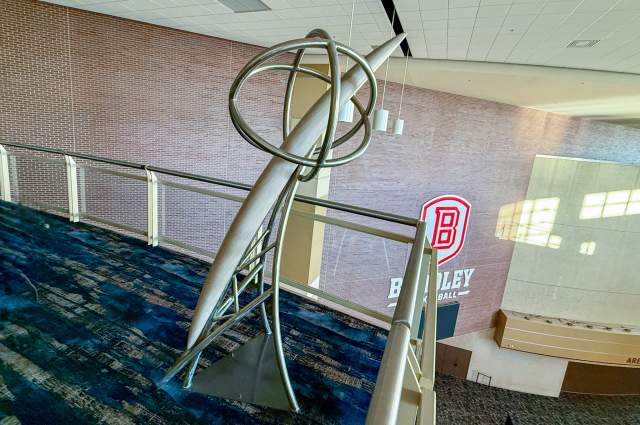 Event sculpture by Fisher Stolz - Abstract sculpture on balcony