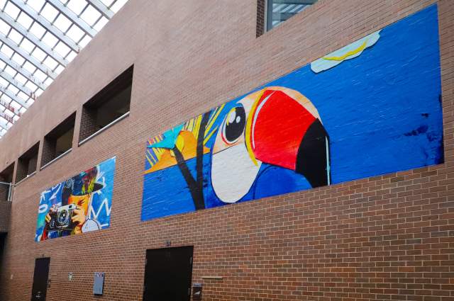 Sky Art Peoria Installations | Reflected In Youth by Jaton Sayles & Jungle Dusk by Jack Couri