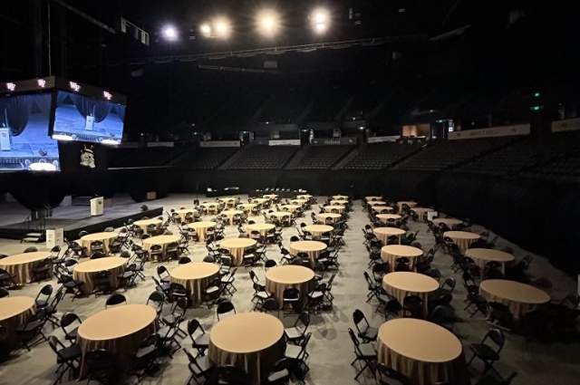 Arena Floor Banquet Style