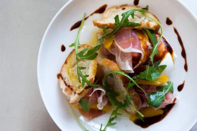 Bread and Prosciutto Appetizer