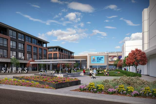 Exterior Green Space and Main Entrance Rendering