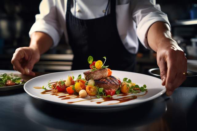 AdobeStock_641289935 - Chef with plate of food
