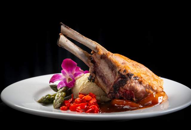 French Pork chop w/ Roasted Apple Demi Glaze