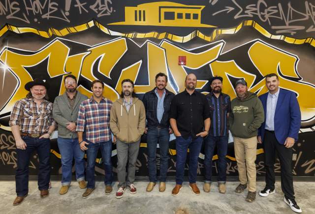 Turnpike Troubadours in front of Chromatic Collective Mural